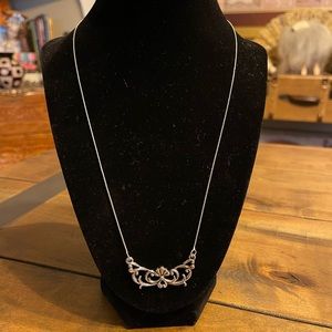Silver Scroll Design Necklace